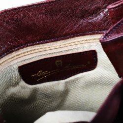 Ofre Huddle aIDS Etienne Aigner Vintage taske i lækkert rødbrunt skind - Luksus og brand  Vintage tasker - Læderprojektet