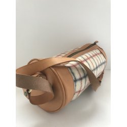 Taske i Canvas &amp; Kernelder natur. Vintage; men som ny