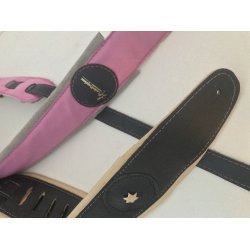 Hndlavet guitar rem i lkkert bldt lammeskind