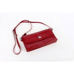 Vintage Clutch i Vinrdt lkkert skind fra JackCeline