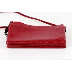 Vintage Clutch i Vinrdt lkkert skind fra JackCeline