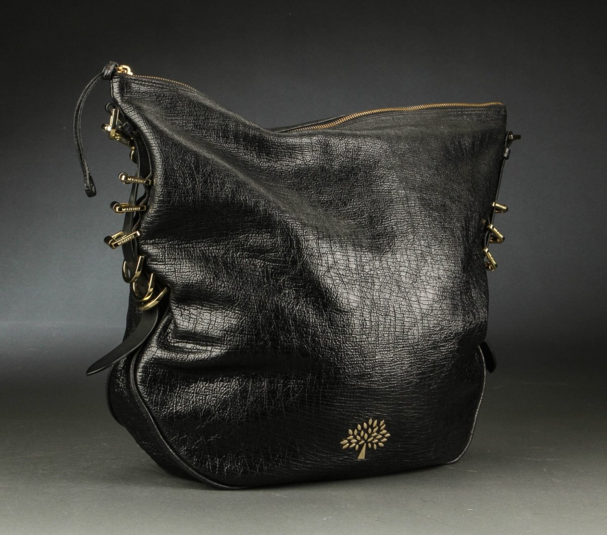 Mulberry Vintage taske Mila Hobo i sort skind - Luksus og brand tasker - Læderprojektet