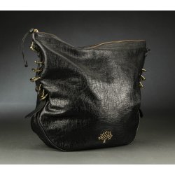 Vintage taske model Mila Hobo i sort skind - Luksus og Vintage tasker -