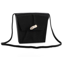 Yves saint Aften taske i sort stof - Luksus og brand Vintage tasker -