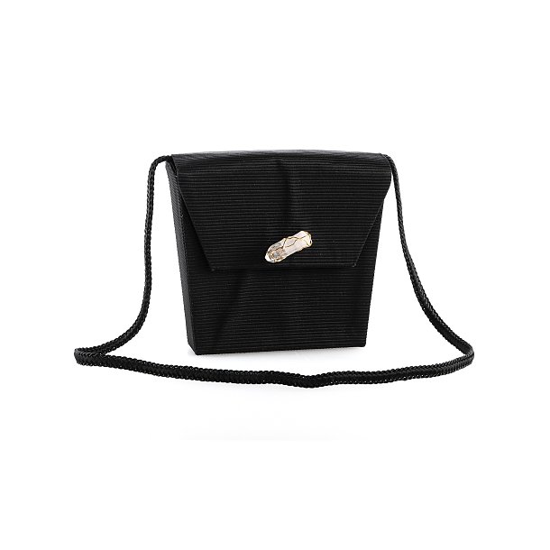 Yves saint Aften taske i sort stof - Luksus og brand Vintage tasker -