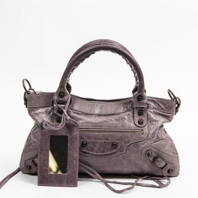 Balenciaga Taske i lilla skind - Luksus og brand tasker - Læderprojektet