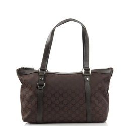 Velholdt Gucci taske i brunt logo stof og lder