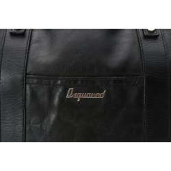 Velholdt Dsquared Vintage taske i sort kalveskind.