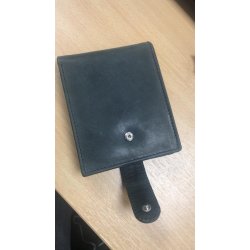 Tofljet Tegnebog i lkkert bldt natur skind. Introduktions tilbud.