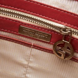 velholdt Georgio Armani Vintage taske i pink skind med krokodille prg