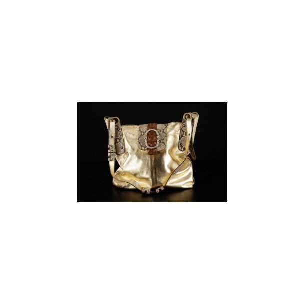 Ghibli Vintage taske i gte guld &amp; slangeskind