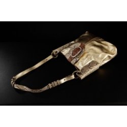 Ghibli Vintage taske i gte guld &amp; slangeskind