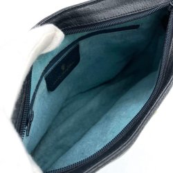 Gucci GG  Monogram taske med bl� skind bes�tning