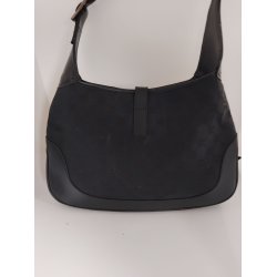 Gucci Taske i sort monogram canvas og skind: lille model