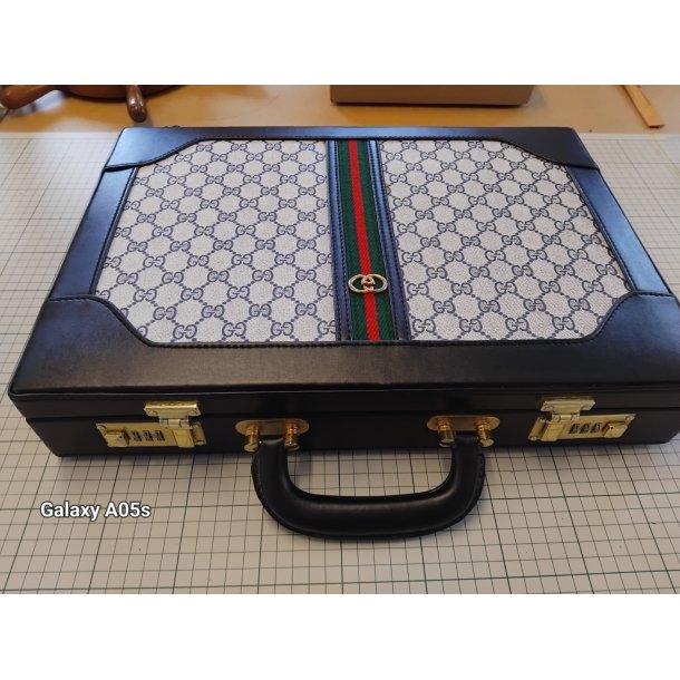 �gte Gucci Vintage Attache mappe i meget fin stand