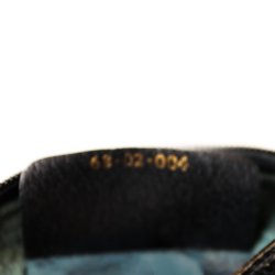 Gucci Vintage taske i bl�t skind og logo stof