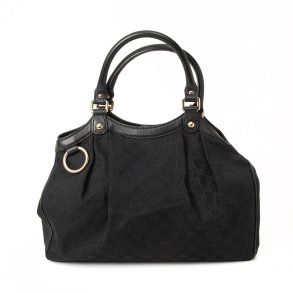 Gucci Vintage taske model Sukey sort monogram canvas