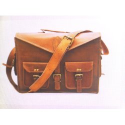 Rummelig Herretaske i natur Gedeskind i rt look