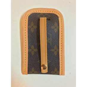 Klokkeformet Nglepung i gte genanvendt Louis Vuitton Logo Canvas