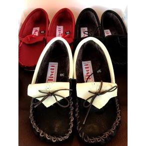 Tivoli Moccasiner Hndlavede i et stykke skind: super blde at have p!