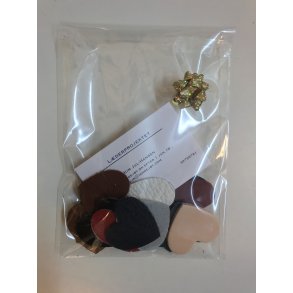 DIY pose med 20 hjerter ass. farver i skind/lder