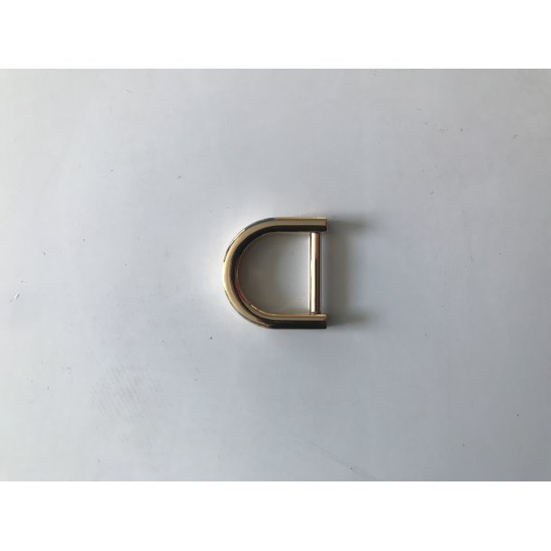 Ekslusiv D-ring i guld 20 mm der kan bnes med skrue Nyhed ! pris er pr. stk.