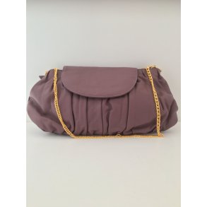 Vintage Taske i bldt lkkert skind; Aldrig brugt.