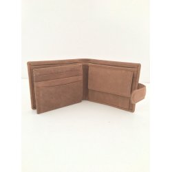 Tofljet Tegnebog i lkkert bldt natur skind. Introduktions tilbud.