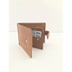 Tofljet Tegnebog i lkkert bldt natur skind. Introduktions tilbud.