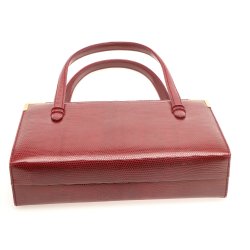 gte Gucci taske i rdt skind; klassisk model, som ny