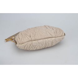 Prada Vintage taske i lkkert bldt beige lammeskind