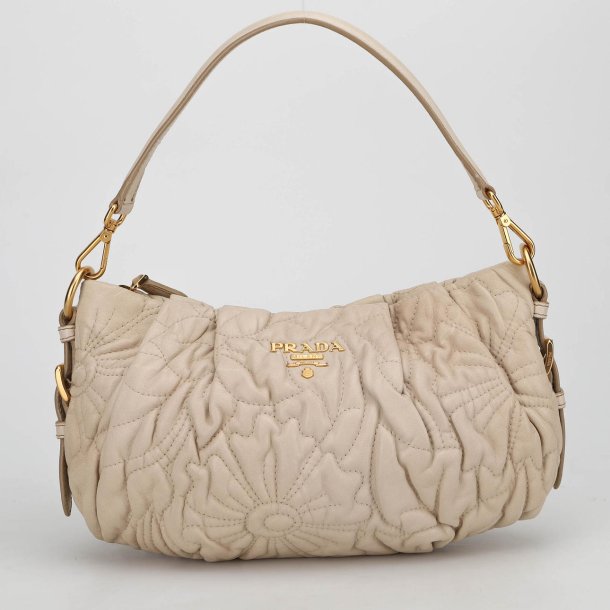 gte Gucci Vintage taske i lkkert bldt lammeskind med quilt.