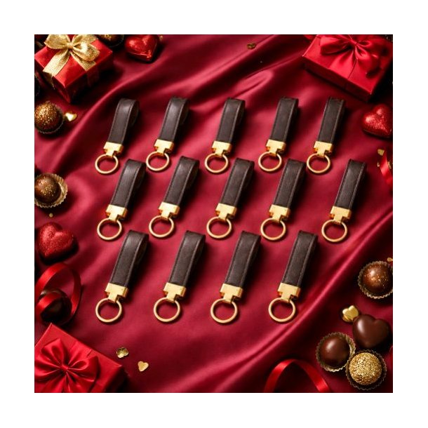 Kraftig N�glering i �gte LV logo Canvas upcycled