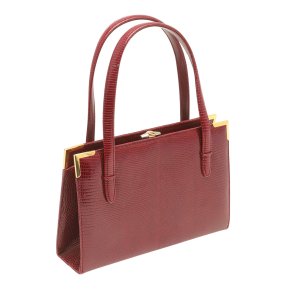 gte Gucci taske i rdt skind; klassisk model, som ny