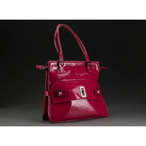 Mulberry Vintage taske i rødt lak skind - Luksus og brand Vintage - Læderprojektet