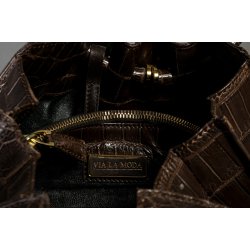 Via la Moda Vintage taske i brunt lder