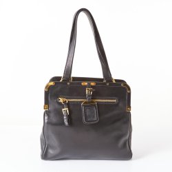 Prada Vintage taske i sort kalveskind