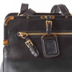 Prada Vintage taske i sort kalveskind