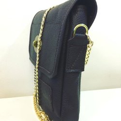 taske i mulberry stil i bldt lkkert skind.