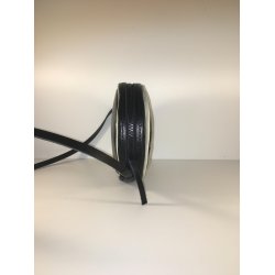 Rund  taske i skind.