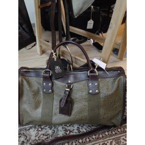 Velholdt Mulberry taske med mange detaljer.