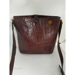 Velholdt Mulberry Vintage taske i brunt krokolder .
