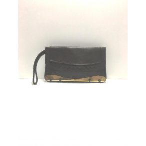 Vintage taske i brun bffelnarv.