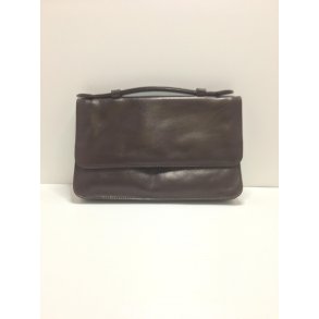 Brun Vintage Taske i lkkert bldt Kalveskind