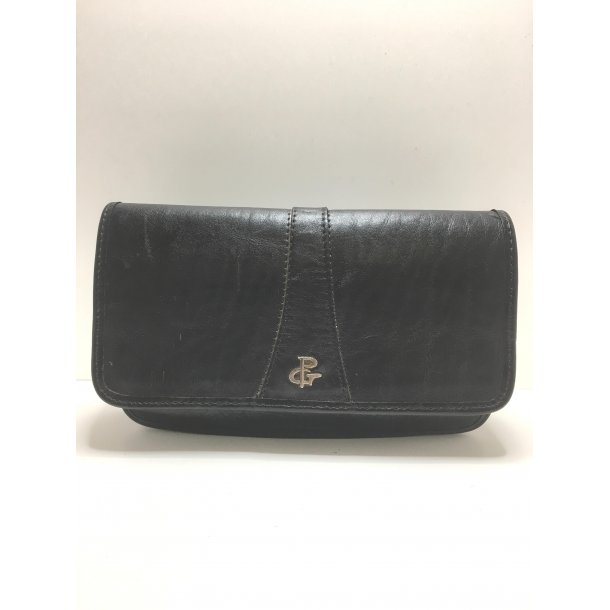 Kuvert taske i sort skind - Vintage i læder og skind - Læderprojektet
