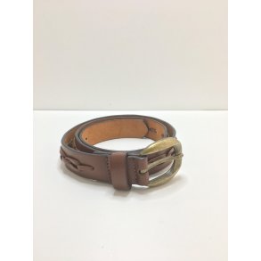 Redesign Unisex Blte i brunt lder med flet.