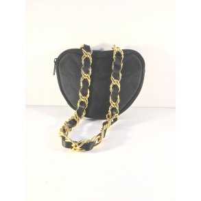 Aftentaske i stof med kde. Facon som et hjerte