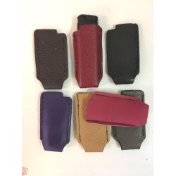 Lighter etui i skind  til engangslighter; lighter medf�lger