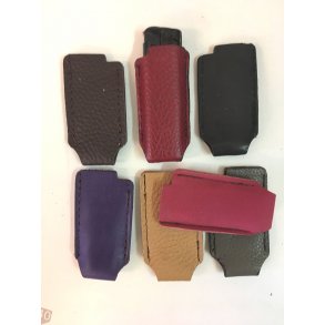 Lighter etui i skind  til engangslighter; lighter medflger