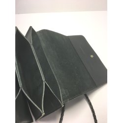 Lkker Vintage taske i bldt kraftigt Oksehud.